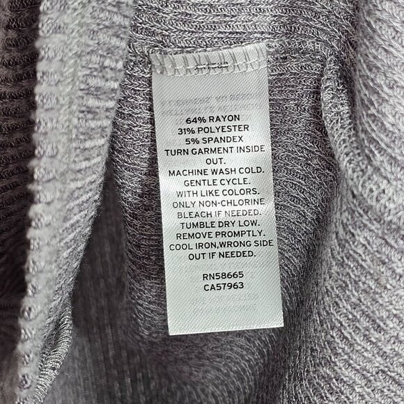 Open Edit U-Neck Ribbed Crop Top Stretchy Knitted Sleeveless Gray Women Large - Picture 4 of 6